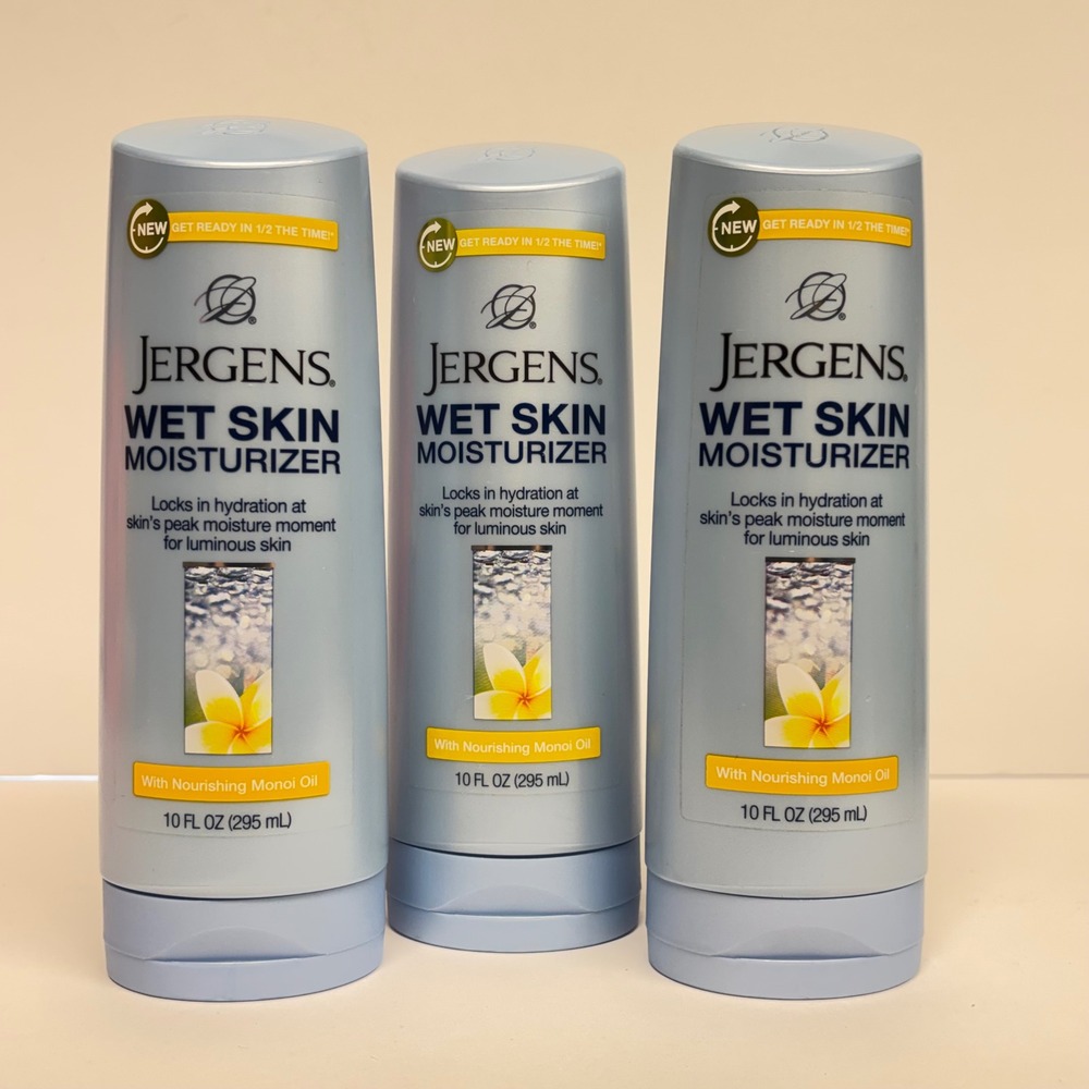3 Jergens Wet Skin Moisturizer with Nourishing Monoi Oil 10oz Each Lot